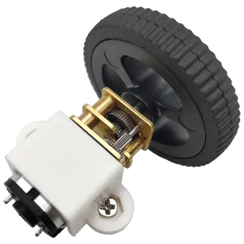 N20 DC 모터 34mm 휠+브라켓 포함 3V-6V/300RPM 미니 기어드 DC모터, 3V