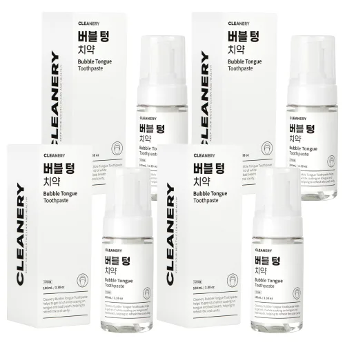 클리너리 미세거품 유산균 버블 텅 혀 치약, 100ml, 4개