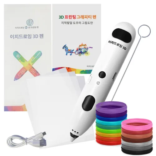 이지드로잉 어린이 저온 무선 3D펜 쓰리디펜 필라멘트, 3d 600-10, 혼합색상