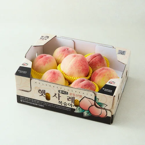 햇사레 GAP 인증 당도선별 부드러운 백도복숭아 5~8입, 1개, 1.8kg