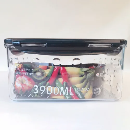 에이엘에스 크리스탈 손잡이 밀폐용기 3900ml