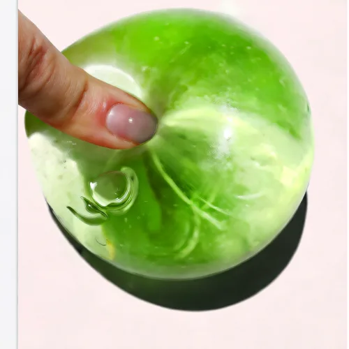 SHOPIAN 말랑이 스퀴시 쫀득 스트레스 볼, 1세트, 120g, 라임글로우