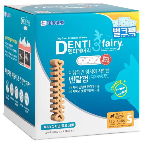 포켄스덴티페어리 강아지 덴탈껌 S, 타피오카, 1.02kg, 1개