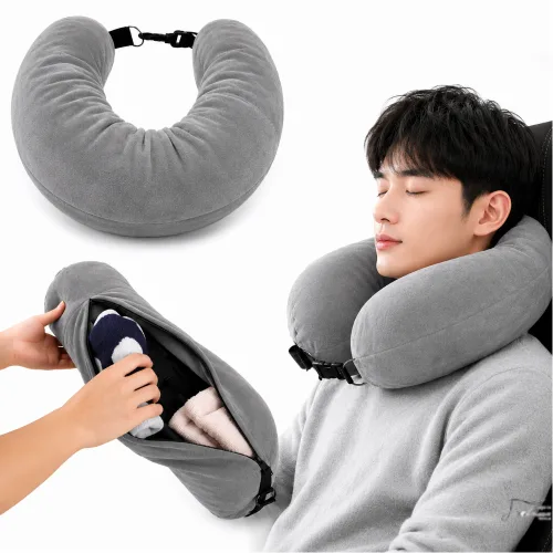 제고비 여행용 수납 목베개 의류수납 캐리어 공간절약 스트랩 포함
