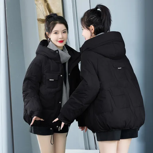 여성용 빅사이즈  겨울 후드 숏패딩 점퍼