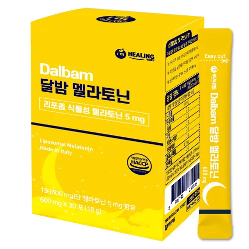 아임힐링 달밤 식물성 리포좀 멜라토닌 5mg 식약청 인증