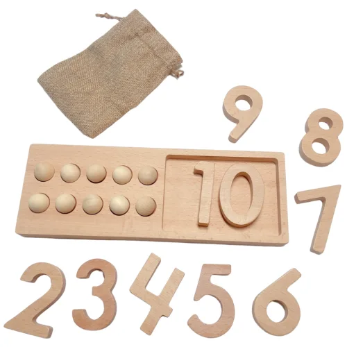 디지털 영문 블록 장난감, 1세트, 느티나무10진격+디지털블럭+화이트목구슬10pcs
