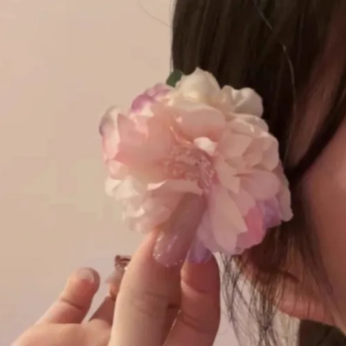 캔디플래닛 꽃 머리핀 플라워 코사지 하와이안 헤어핀