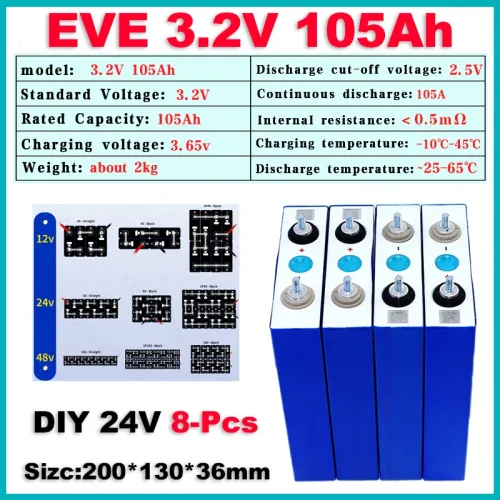 EVE 3.2V 105Ah 리튬인산철 배터리 셀, DIY 태양광 에너지 저장 시스템, 가정용 백업, 산업용 UPS, 전기차