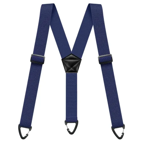 남성용 헤비 듀티 멜빵 야외 작업 3.8cm/1.5inch Y 백 3 플라스틱 클립 조정 가능한 탄성 바지 교정기 스트랩 벨트