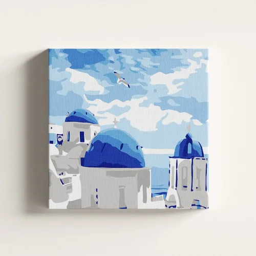 diyee 피포페인팅 명화 그리기 20x20cm, 1개, A322 산토리니