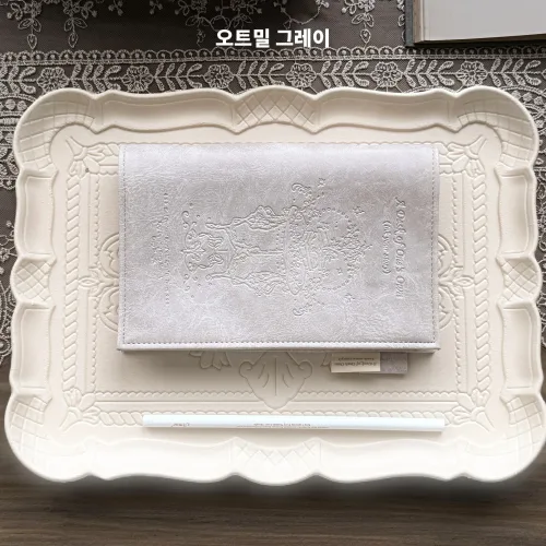 sAmue 빈티지 바인더 노트 6공 앤틱 A6 다이어리, 1개, 오트밀 그레이