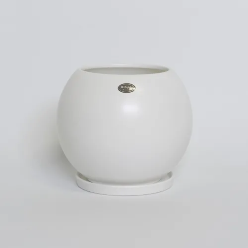 재미있는화분 달항아리 도자기 화분, 1개, 화이트