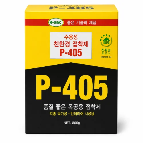P-405 목공본드 800g 박스포장형 목공용 접착제 목재본드 합판 MDF 가구 인테리어 시공용, 5개