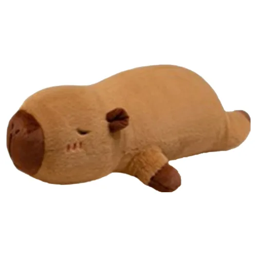 다다랜드 카피바라 바디필로우 인형 껴안는 쿠션, 브라운