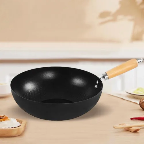 GHSHOP 웍 노스틱 팬 주방 도구 다목적 조리기구 튼튼한 냄비 철판 프라이팬 호텔 레스토랑 홈 야외 캠핑용
