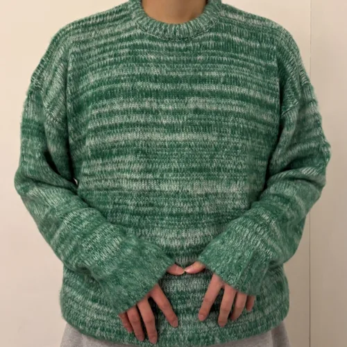 Wear.D 브러쉬 라운드 니트 남성 긴팔 따뜻한 겨울 니트 4COLOR 웨어디