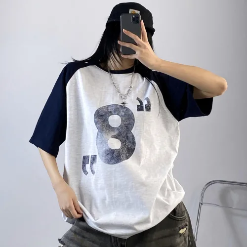 [디디댄스] 나그랑 8 힙합 반팔 데일리 댄서 방송댄스 무대의상 줌바웨어 에어로빅복 걸스힙합
