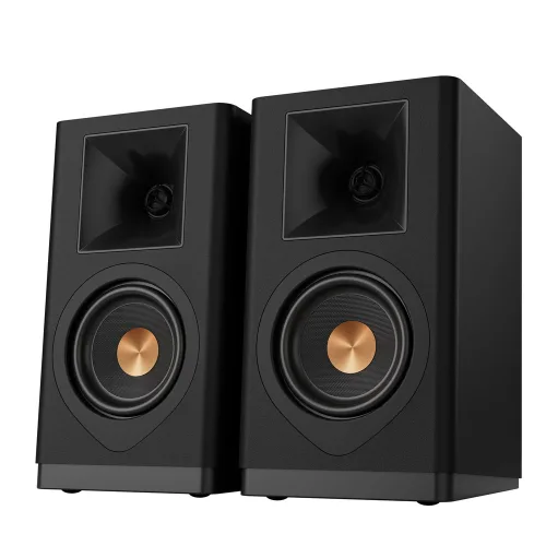 RESONO 블루투스 스피커 TV PC 겸용 100W 고출력 HDMI ARC 지원 액티브 북쉘프 스피커 USB DAC 옵티컬 리모컨 포함 H420, 블랙 코퍼, H420