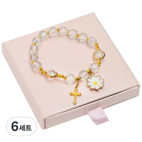 다니엘의기도 묵주 팔찌, 6세트, 골드01_S