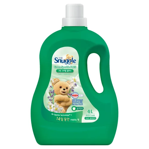 스너글 섬유유연제 그린스파클 플러스 본품, 4L, 1개