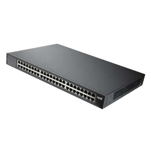 넥시 48포트 스위칭허브 초고속 2.5G 48포트 기가비트 네트워크 스위치 허브 랙타입 랜선 RJ45, 1개, NX-S25G1048