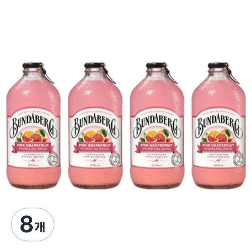 분다버그 핑크 그래이프 푸르트, 375ml, 8개