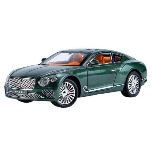 다이캐스트 1:24 벤틀리 컨티넨탈 GT 모델 합금 고퀄리티 모형 장식, 1개, 그린