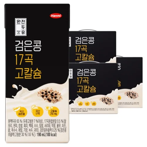 완전두유 검은콩 17곡 고칼슘, 190ml, 60개