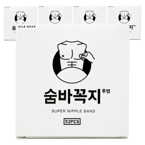 숨바꼭지 남성용 니플밴드 투명색 52매, 5개