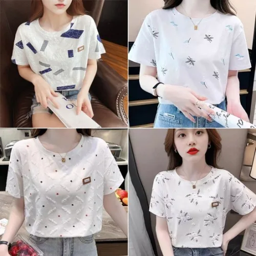 다양한 무늬 입체 패턴 반팔 티셔츠