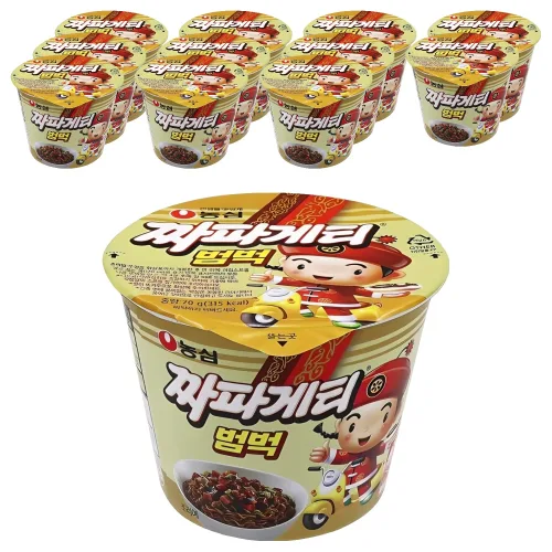 농심 짜파게티 범벅 미니 컵라면 70g, 12개