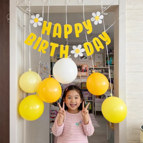 서프라이즈 아이방 생일파티장식 데코, 1개, 옐로우