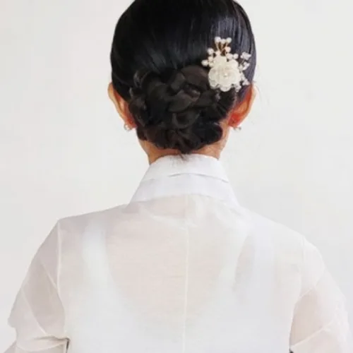 자개 모란꽃_혼주 한복 머리장식 비녀 헤어 뒤꽂이 헤어코사지 장신구 한복헤어핀 셀프웨딩 돌찬지,칠순