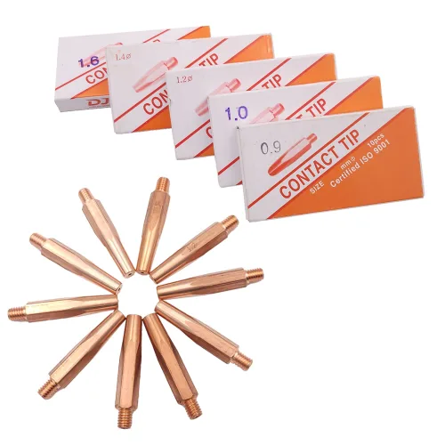 SMT 동주 CO2팁 용접팁 일반 국산 동(Cu) 0.9/1.0/1.2/1.4/1.6X45MM(10개입), 10개
