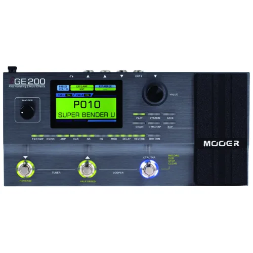 Mooer 무어 GE200 기타 베이스 입문용 이펙터 멀티이펙터 멀티이펙트 프로세서 GE-200, 1개