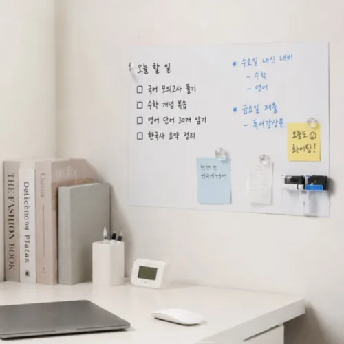 에어라벨 초간단 접착식 화이트보드 시트 자석 메모판 보드판, 퓨어 화이트