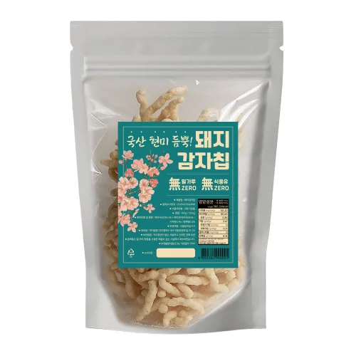 밀가루ZERO! 기름ZERO! 스틱형 돼지감자칩 신콩칩 카사바칩, 1개, 150g