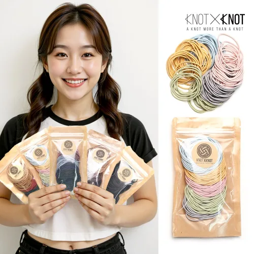 [KNOTXKNOT] 자체제작 2mm-4mm까지 아주가는 심리스 스트롱 심리스 머리끈 모음