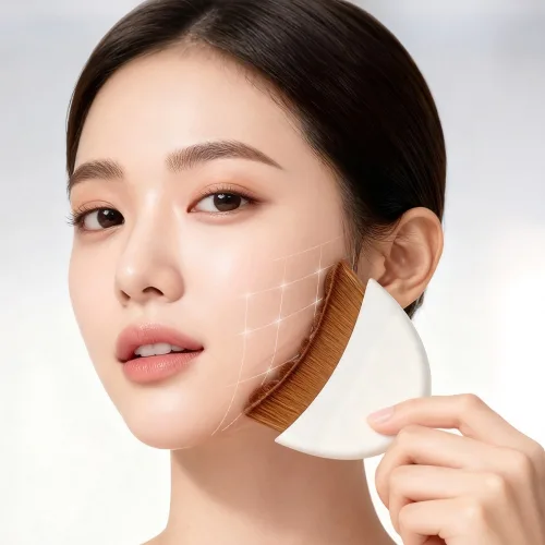 리프팅 브러쉬 얼굴 마사지 브러쉬 V선 괄사, 피부 광채 및 피로 해소, 베지, 1개
