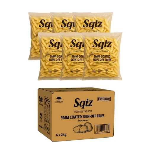 스퀴즈 9MM 코팅 스킨오프 냉동 감자 튀김 레귤러컷 스트레이트컷 2KG, 1개, 12kg