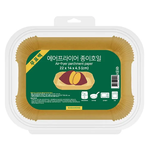 가가호호 무표백 에어프라이어 종이호일 오븐형, 22cm, 100개입, 1개