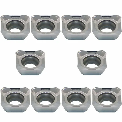 알루미늄 합금 가공에 적합한 LingGan 10PCS SEHT 43 AFSN 카바이드 인서트 페이스 밀 SEHT1204 X83 H01 선반 밀링 CNC 공구 커터.