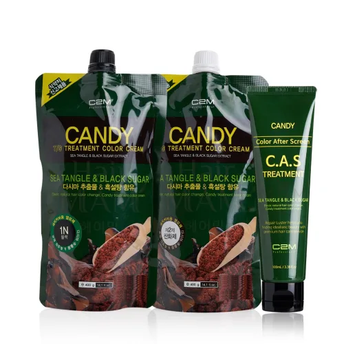 티에스 캔디 염색 트리트먼트 칼라 크림 400g, 8NS(밝은황갈색), 1개