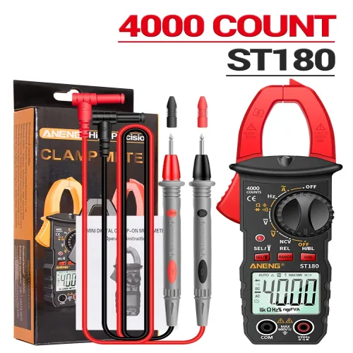 ST180 AC 전류 클램프 계량기 디지털 4000 카운트 멀티미터 전류계 전압 테스터 자동차 Amp Hz 커패시턴스 NCV
