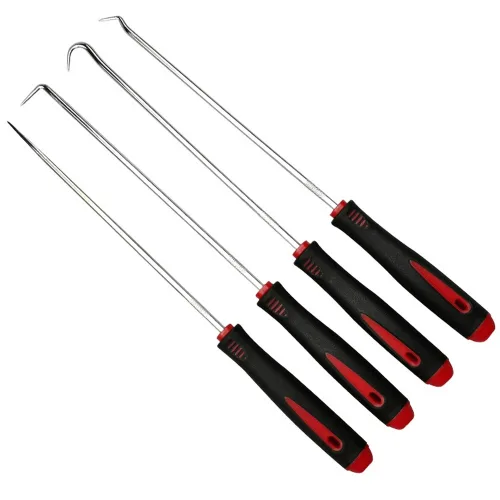 ITL 오링 풀러 세트 실리콘 고무 링 패킹 수리 공구 갈고리 송곳 플러세트 4P 240mm, 1개