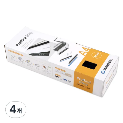 카피어랜드 프로바인드 스트립 20개입, 7.5mm, 검정색, 4개