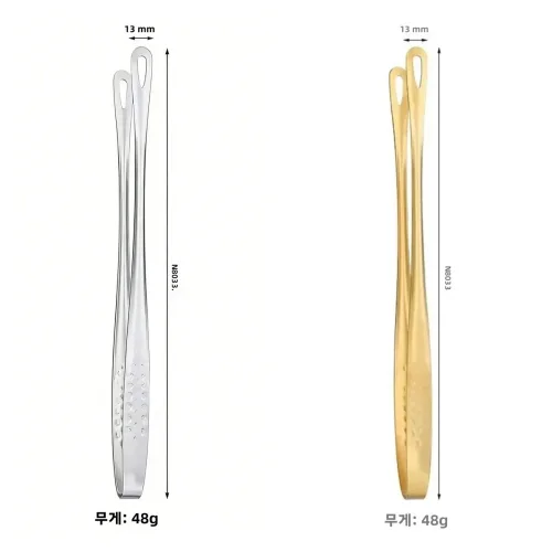 304 스테인리스 바비큐집게 다용도 그릴집게, 금, 각 사이즈별로 하나씩.