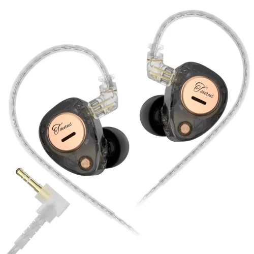 Keephifi KZ Taurus 유선 HIFI 게이밍 이어폰 IEM 인이어 이어폰, 검은색
