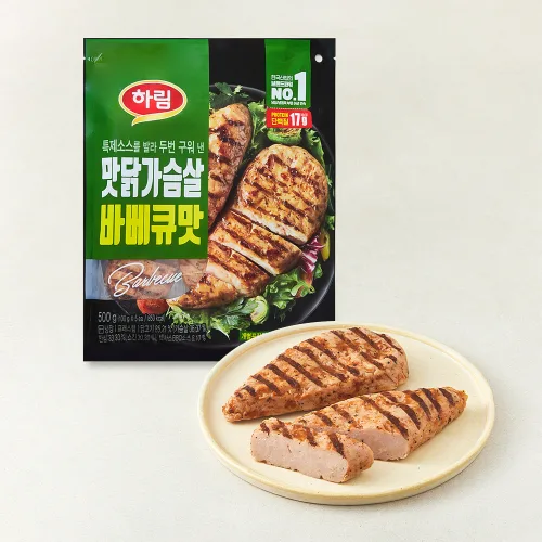 하림 맛닭가슴살 바베큐맛, 100g, 5개입, 1개